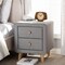 Baxton Studio Jonesy Mid-Century Grey Upholstered 2-Drawer Nightstand 135-7288 - alternate 6